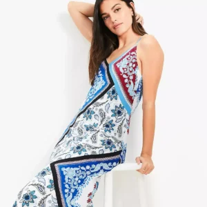 Tiled Strappy Bias Midi Dress