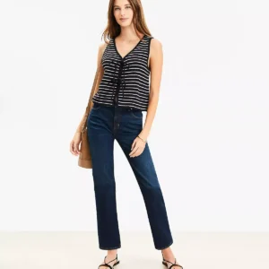 Mid Rise Slim Jeans in Rich Dark Indigo Wash